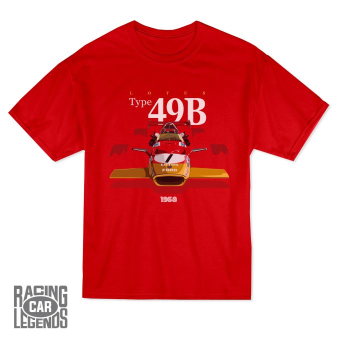 T-shirt Lotus Ford 49B Graham Hill Red