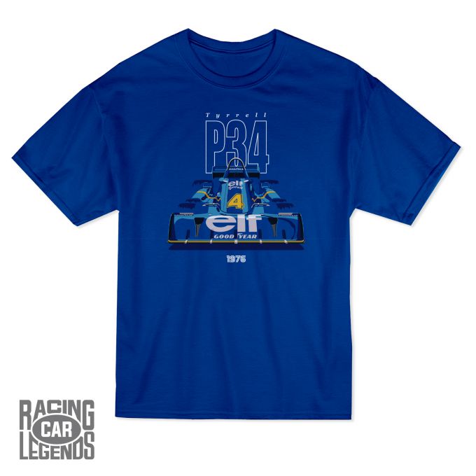 T-shirt Tyrrell P34 Patrick Depailler Blue