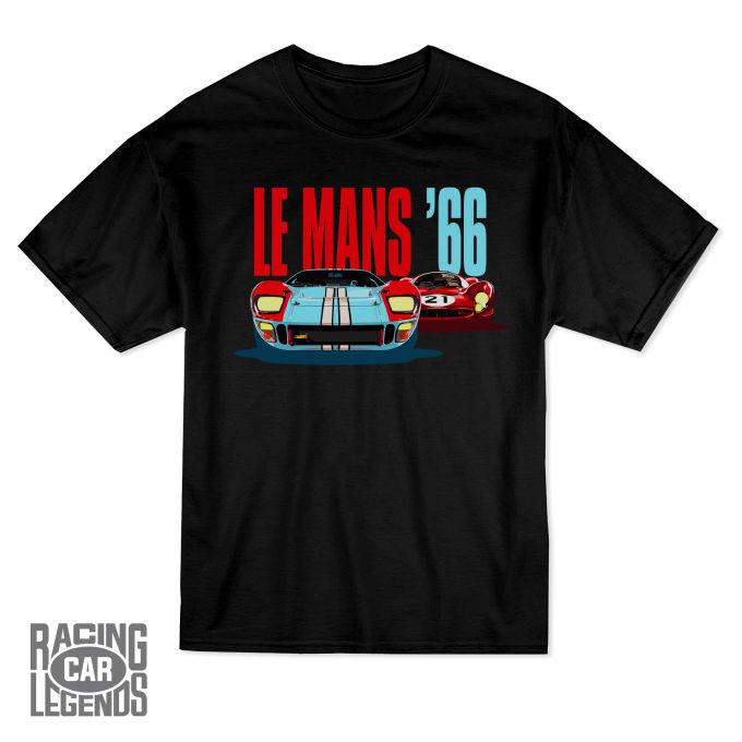 T-shirt Le Mans 66 Ford Vs Ferrari in Black